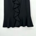 Saint Laurent Yves  YSL Wool Stretch Ruffle Trim Pencil Skirt Black Women's 4 Photo 2