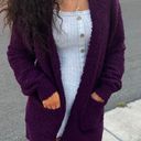 Love Tree Plum Popcorn Texture Cardigan Photo 2