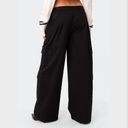 Edikted  Zaria Y2K black wide leg cargo pants with pockets, size M utility fall Photo 3