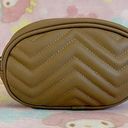 Quilted leather zipper belt pouch (NEW) Brown Photo 0