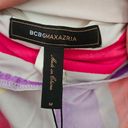 BCBGMAXAZRIA  Y2K Retro V-Neck Multi-colored Halter Top Size Medium Photo 4