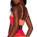 Beach Riot  Striped Riza Magenta Colorblock Triangle Bikini Top Size Small Photo 1