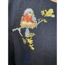 Handmade Vtg  SZ XL Denim Jacket Blazer Farmhouse Birds Cross Stitch Cottagecore Photo 5