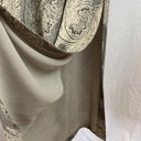 Jones New York  100% Silk Gray & Tan Paisley Print Sleeveless Maxi Dress 8 Photo 4