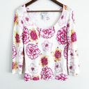 Oscar de la Renta vintage 80's floral beaded blouse Small EUC Photo 0