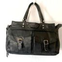 Aimee Kestenberg Large black leather  FEEL THE ENERGY satchel Photo 1