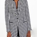 ZARA blazer NWOT~black & white~HOUNDSTOOTH FROCK COAT Photo 1