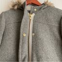 J.Crew  Mercantile Vail Faux Fur Gray Wool Parka Coat sz 6 Photo 5