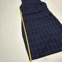 DKNY  Peplum Blue Windowpane Tweed Sheath Dress Sz 8 Photo 8