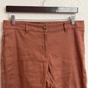 J.Jill  Womens Pants Brown Linen Stretch Cropped Flat Front Classic Size 12 Photo 2