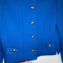 American Vintage Vintage Kibmerly Wool Knit Blue Blazer Suit Jacket Secretary Mad Men Size M-L Photo 14