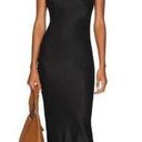 Revolve NWT  SNDYS Avani Crepe Satin Open Back Midi Slip Dress New Black Size XXS Photo 0