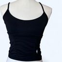 Free People #33 NWOT  Movement Shirred Crossback Cami in Black Photo 3