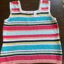 Liz Claiborne 90’s Vintage Colorful Knit Square Top  Photo 0