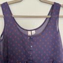 Route 66  Blue Sheer Floral Sleeveless Blouse Sz M Photo 3