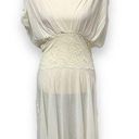 Victoria's Secret 90s  Cream Lace Chiffon Goddess Lingerie Slip Nightgown Photo 0