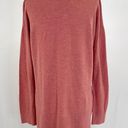 Lou & grey High Low Hem Crewneck Sweater Long Sleeve Pullover Pink Size Medium Photo 8