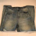 No Bo  High Rise Cropped Distressed Jeans Womens Sz 9 Blue Photo 1