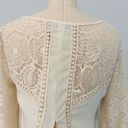 fab'rik Fab’rik Open Back Lace and Embroidered Cream Top size Medium Photo 4