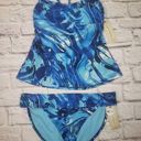 Parker NEW Peyton &  Women's Size Small Blue Tie Dye 2pc Tankini Swimsuit Set Photo 0