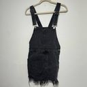 Free People torn up black denim overall dress Photo 8