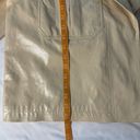 Franke Shop Size S Cream Faux Leather PVC Jacket Boxy Oversized Button Front Photo 12