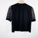 Nine West  Black Crew Neck Short Mesh Sleeve Cardigan Women's Size Medium M Photo 1