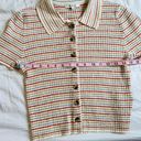 Madewell  Barbrook Button Front Sweater Polo Shirt Photo 2
