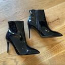 Boohoo  Patent Stiletto Ankle Booties in Black Photo 1