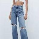 ZARA Wide Leg High Rise Jeans Photo 0