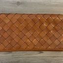 wilson's leather  Woven Leather Pelle Studio Clutch with Lattice Design Photo 4