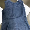 Vintage 90s Lacidraie Sleeveless Denim Midi Dress Button Down Front sz Medium Blue Photo 6