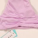 Seafolly NWT  X Revolve Shine On Brazilian Bottom in Lilac Photo 8