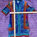Gottex Vintage 80s  Mediterranean Abstract Colorful Button Up Shirt Dress Photo 9