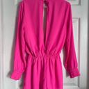 superdown kaycie drape neck romper XS Hot Pink Photo 4