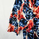 Dress Barn Orange & Blue Floral Printed Half Sleeve Knit Sweater Plus Size 3X Photo 1