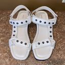 Marc Fisher EUC  Kizzy White Studded Adjustable Platform Sandals size 7.5 Photo 2