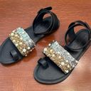 Free People  Sun Peaks Embellished Sandals Black Photo 5