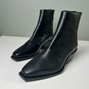 All Saints Leather Black Square Toe Block Heel Ankle Lenora Western Booties 6 Photo 1