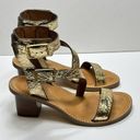 Zadig & Voltaire  Cecilia Caprese Sandal In Gold Wrinkle Leather Sz EU40 US9 Photo 3