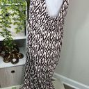 Loft 🎉  Outlet V neck Maxi Dress Deep Purple and Ivory Sleeveless Size LP Photo 5