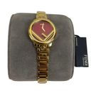 Fendi  Timepiece Run Away Red Dial Watch 28mm Gold Logo Unisex Photo 4