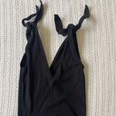 Wilfred Free Wilfred Aritzia Neva Black Bodysuit Size XXS Tie Straps Photo 7