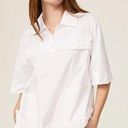 Jason Wu  Oversized Ruffle Shirt White Womens Size Small Photo 0