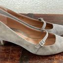 Vionic  Gray Mary Jane Suede Pumps 2" Heel Size 11 Photo 4