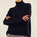 Oak + Fort  Black Pocket Turtleneck Sweater Top Photo 0