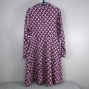 Petal Boden Women's Size 16 18L Dust Cloud Pink  Geo High Neck Jacquard Dress Photo 5