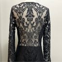 Alexis  Lace Mini Dress Long Sleeves Black Size L Photo 5