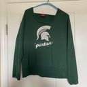 Colosseum Green MSU Spartans Women’s Crewneck Photo 0