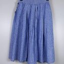 Tommy Hilfiger  Pleated Pull-On Midi Skirt Size Medium Blue New NWT Elastic Waist Photo 2